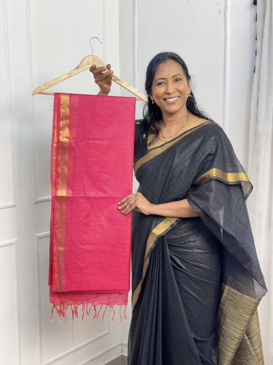 Pink Kota Cotton Sarees