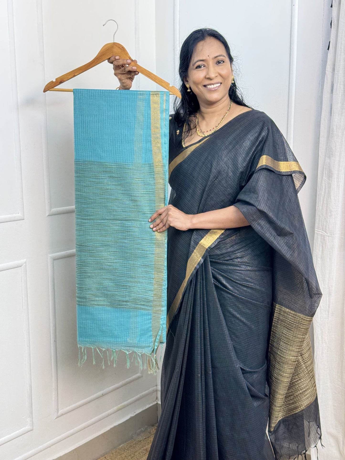 Light Blue Kota Cotton Sarees