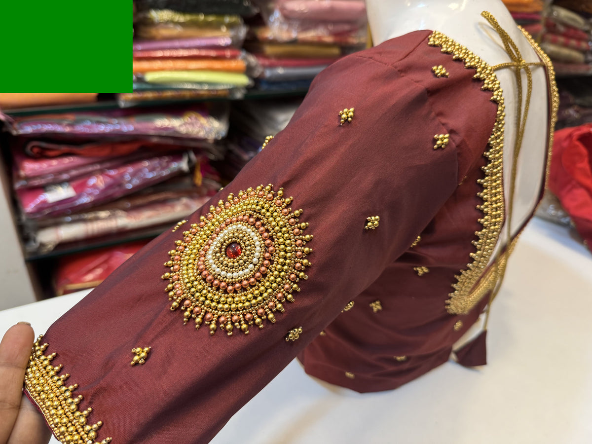 Maroon Ready to Wear Blouse