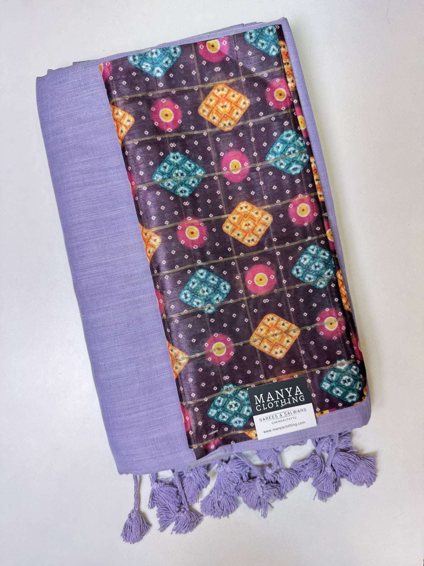 Lavendar Cotton Saree