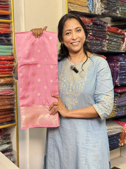 Light Pink Viscose Saree