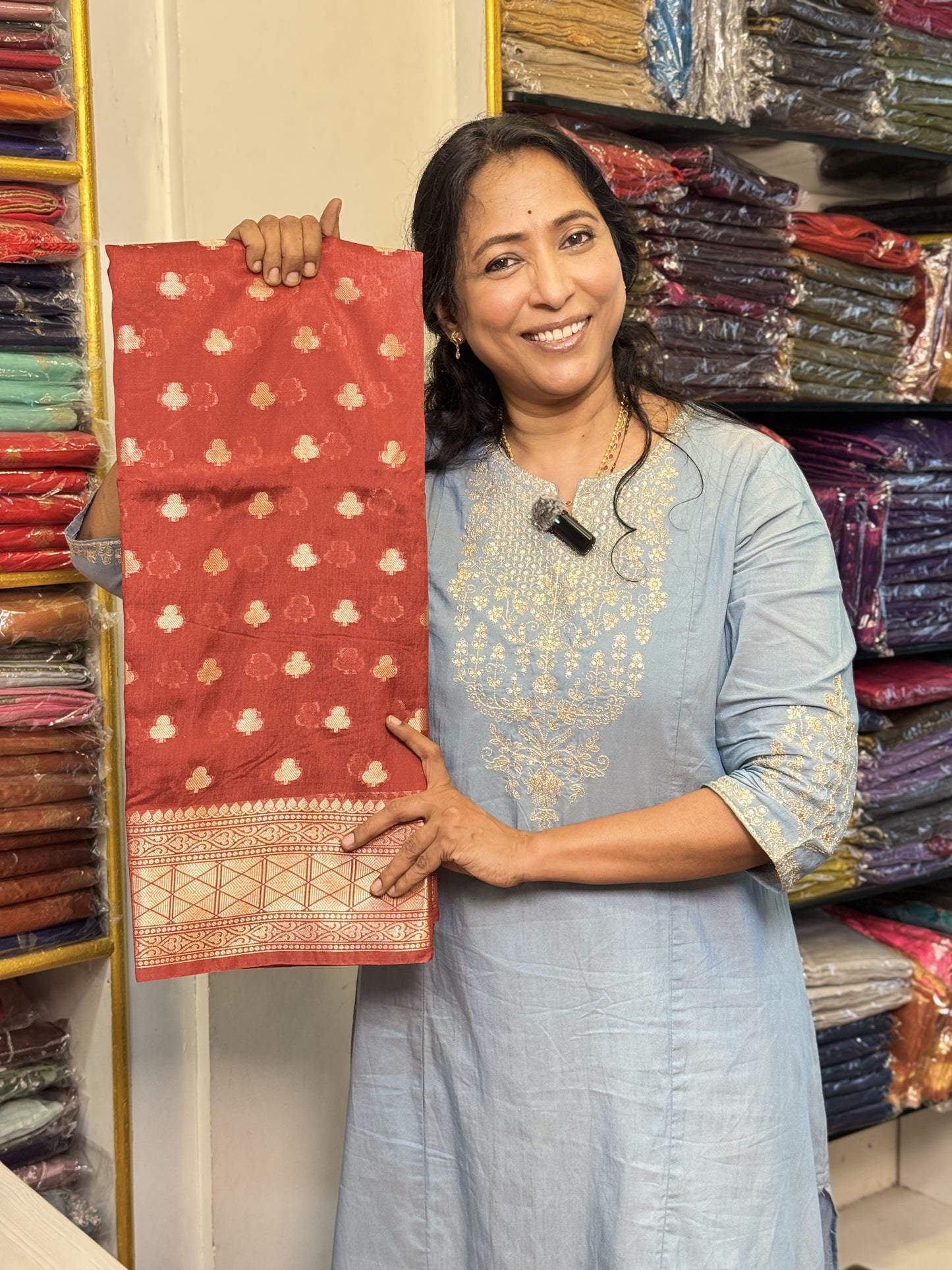 Maroon Viscose Saree