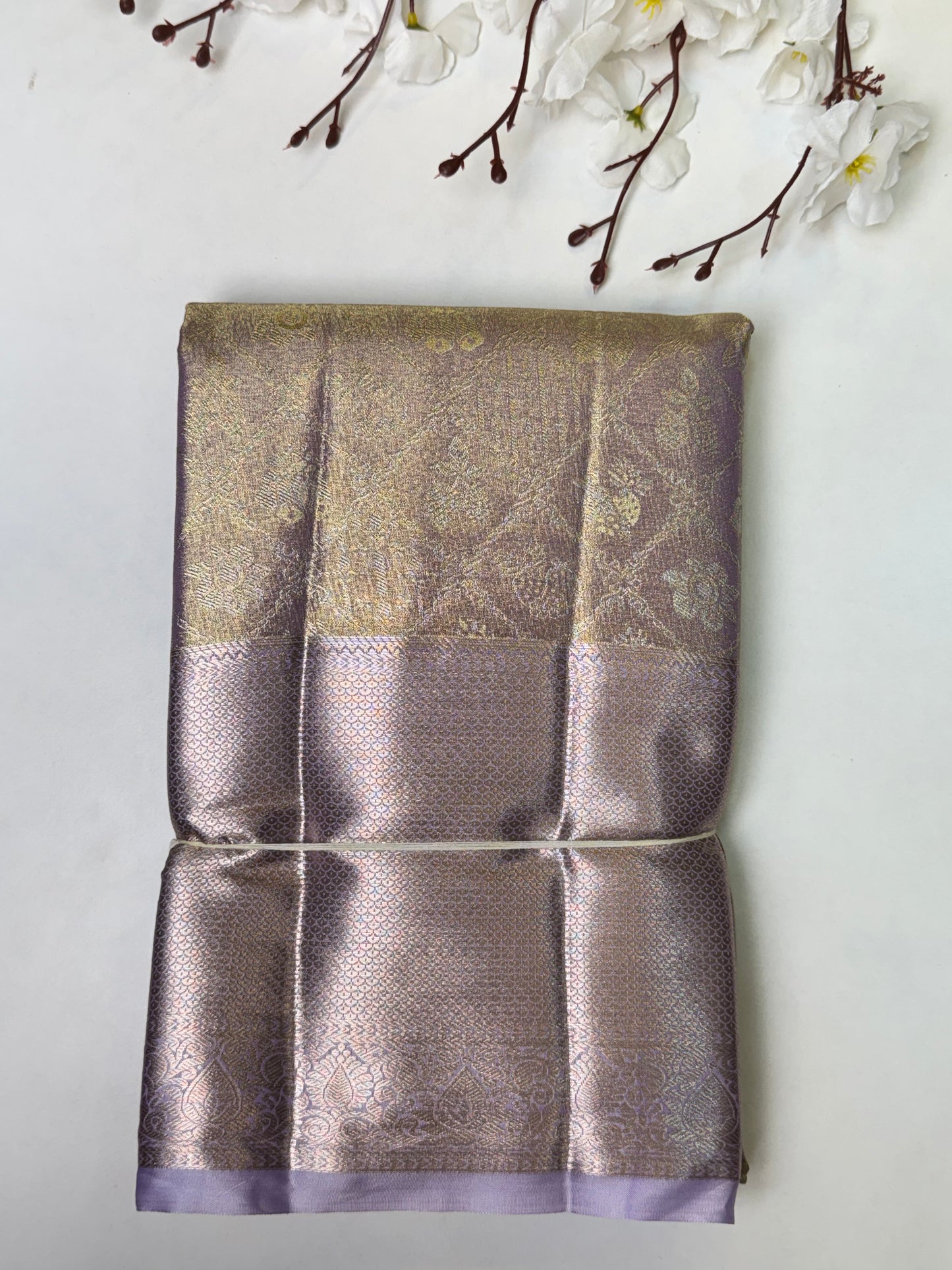 Lavendar Premium Bridal Kanchi Soft Silk Saree