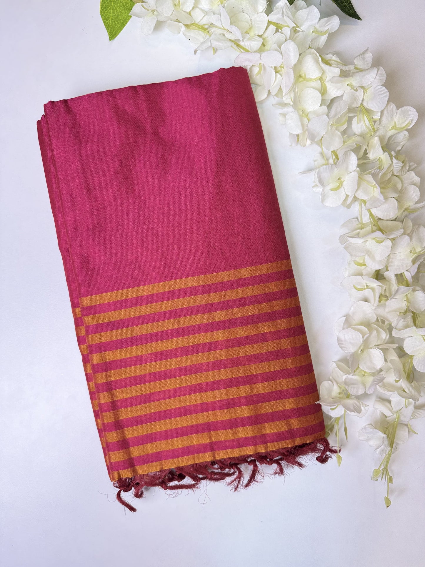 Dark Pink Sico Silk Saree