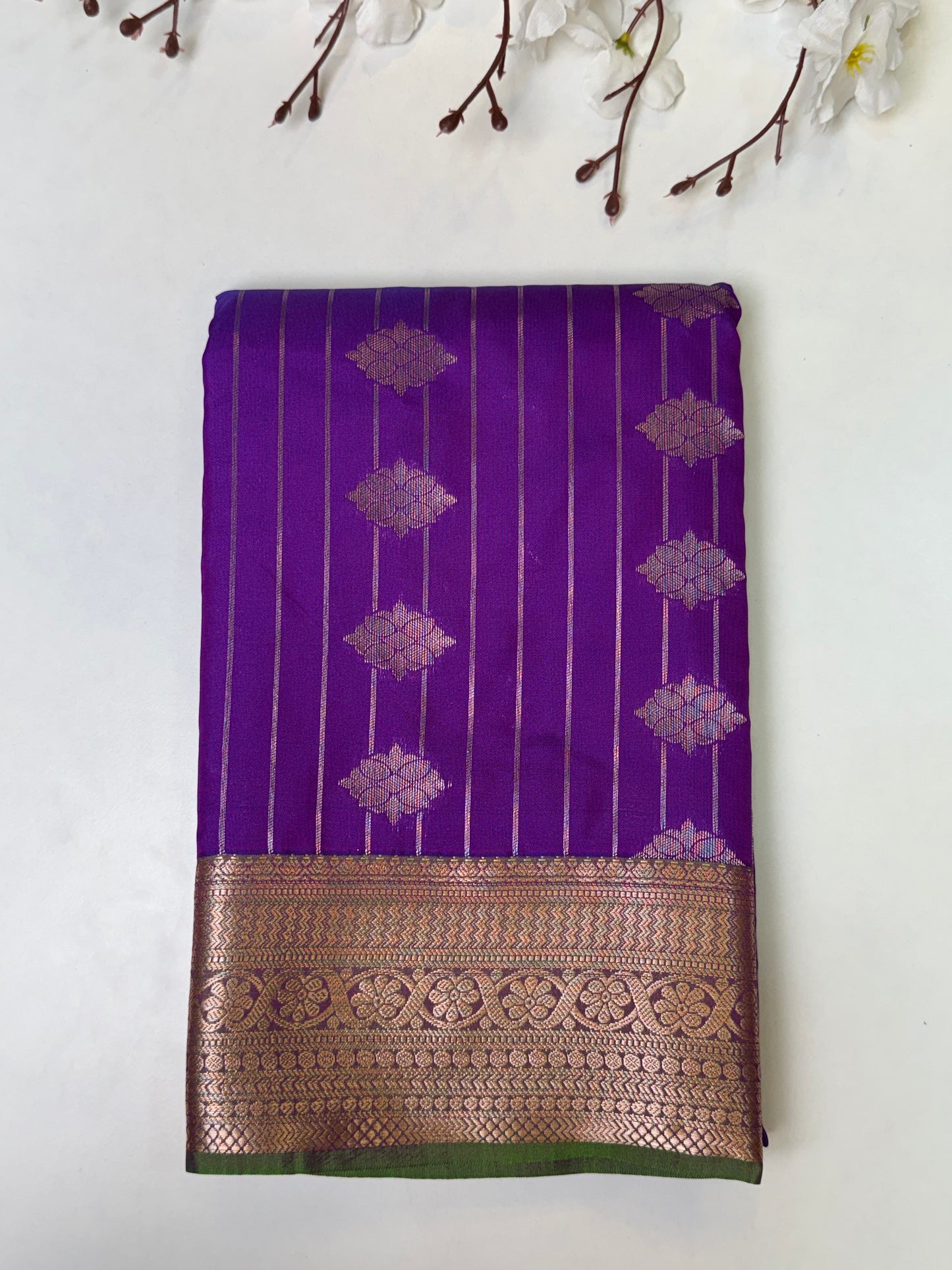 Violet Kanchi-Soft Silk Saree