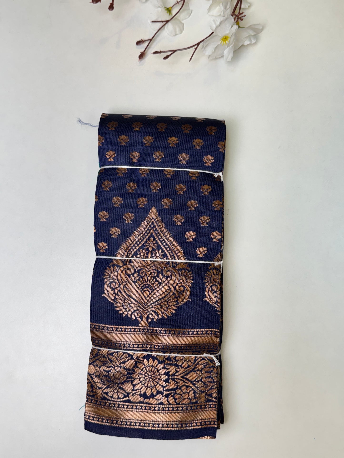 Navy Blue Kanchi Semi Silk Saree