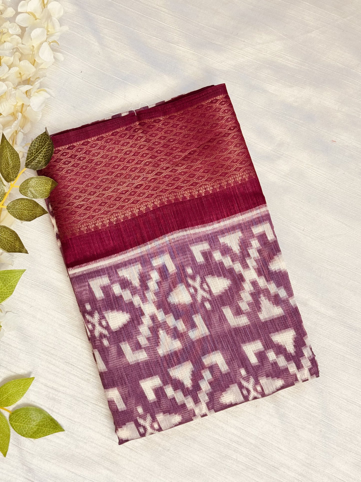 Violet Semi Cotton Saree