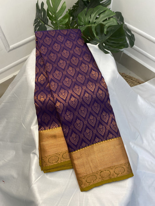 Navy Blue Premium Semi Silk Saree