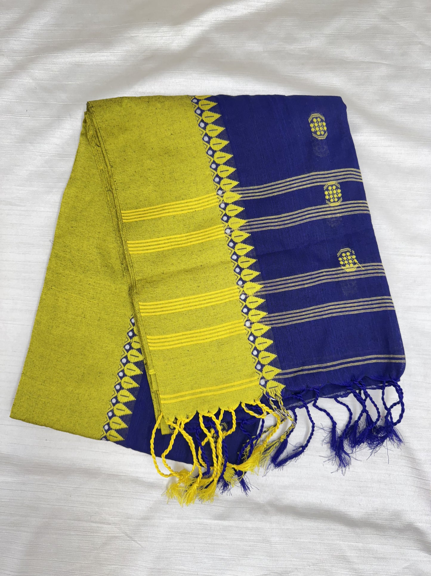 Blue Pure Cotton Saree