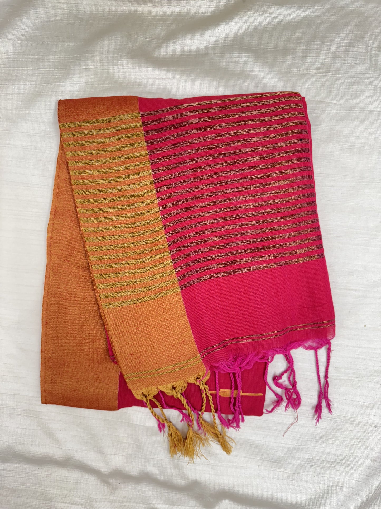 Pink Pure Cotton Saree