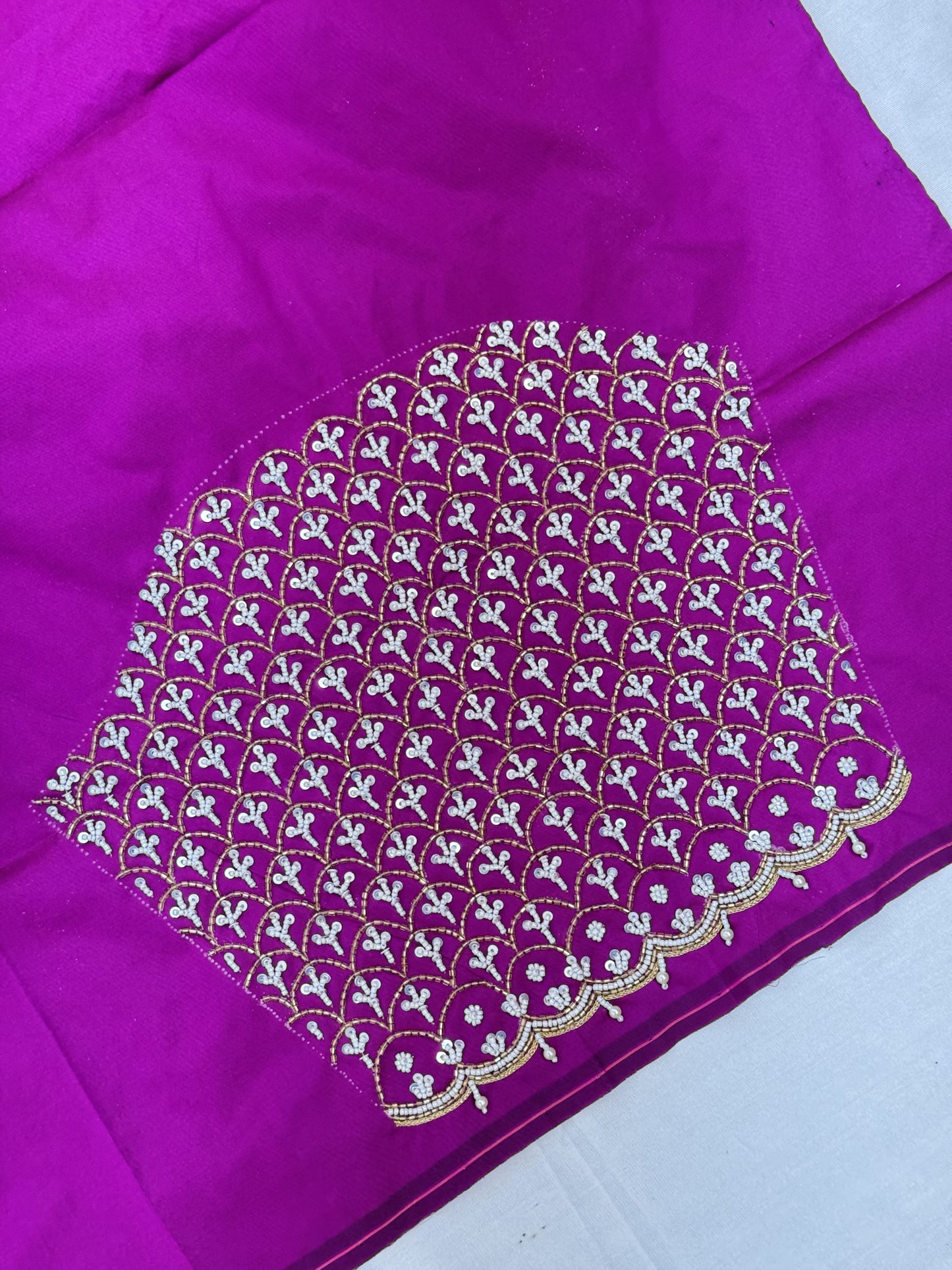 Purple Hand Work Blouse