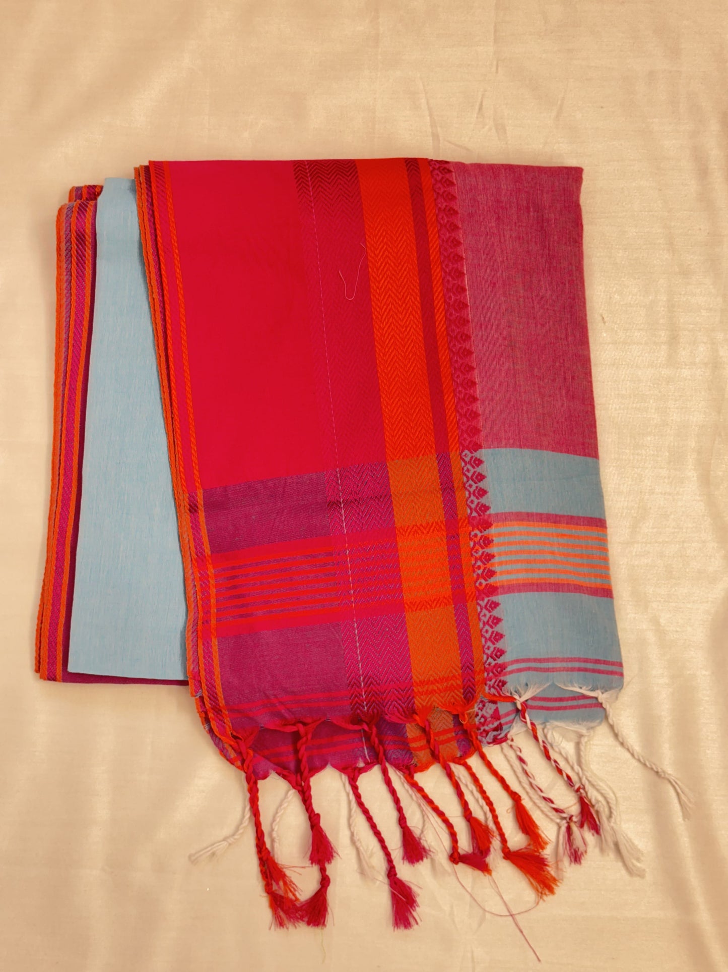 Light Blue Pure Cotton Saree