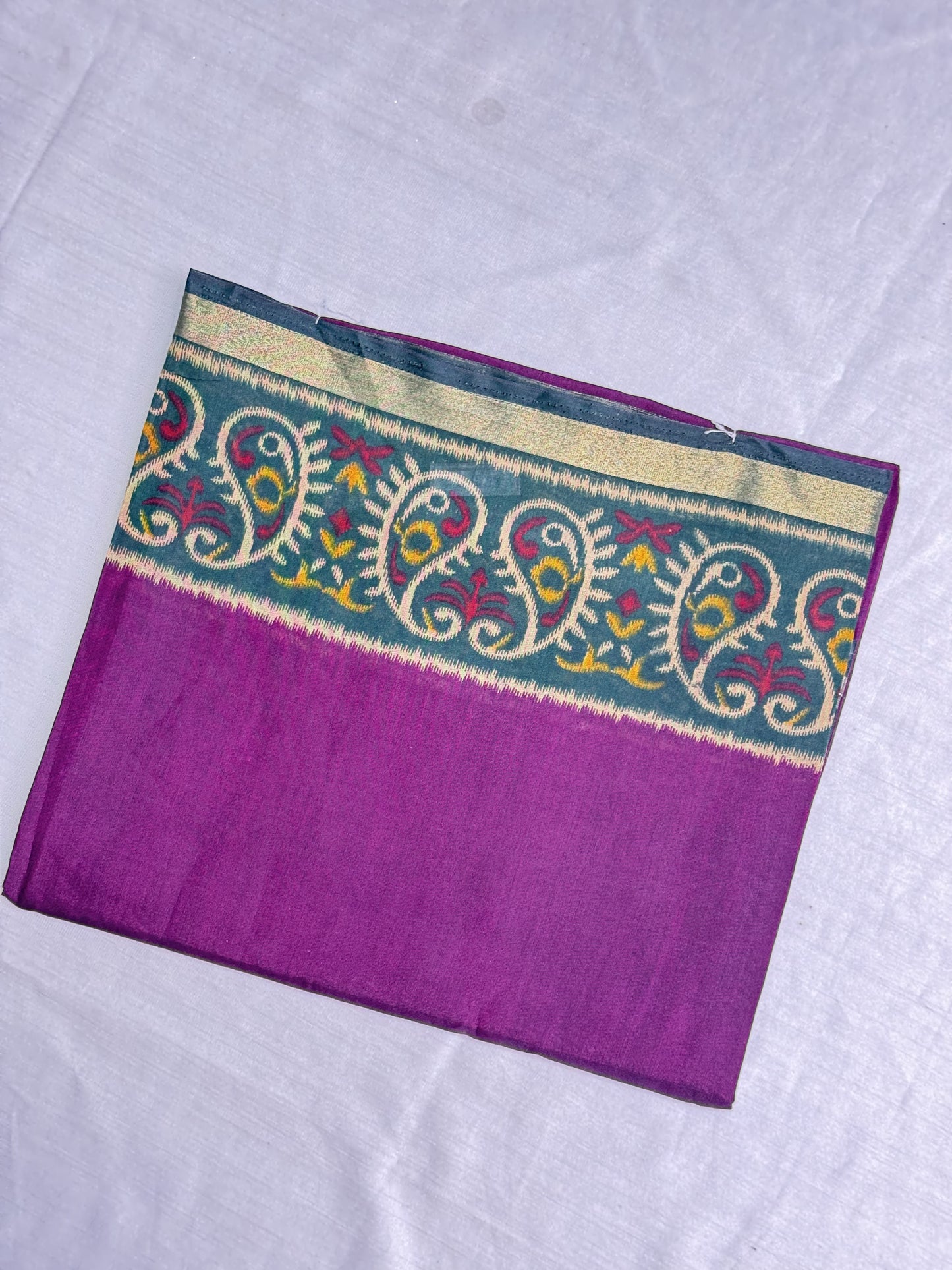 Purple Cotton Saree