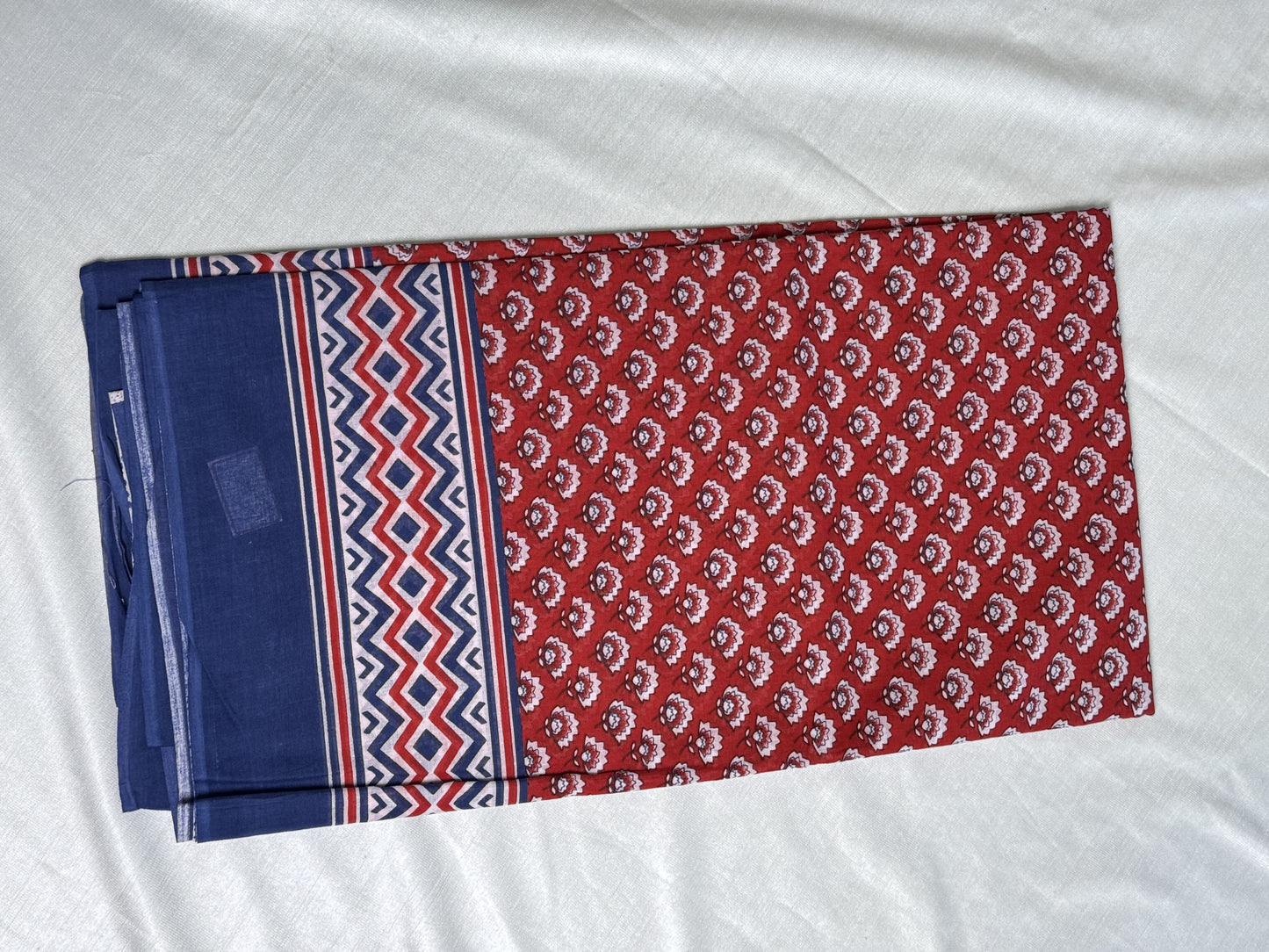 Maroon Cotton Saree