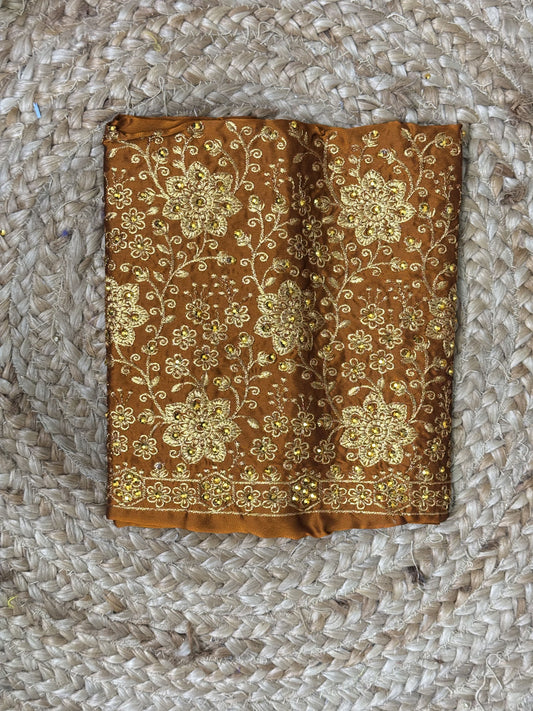 Light Brown Machine Work Blouse