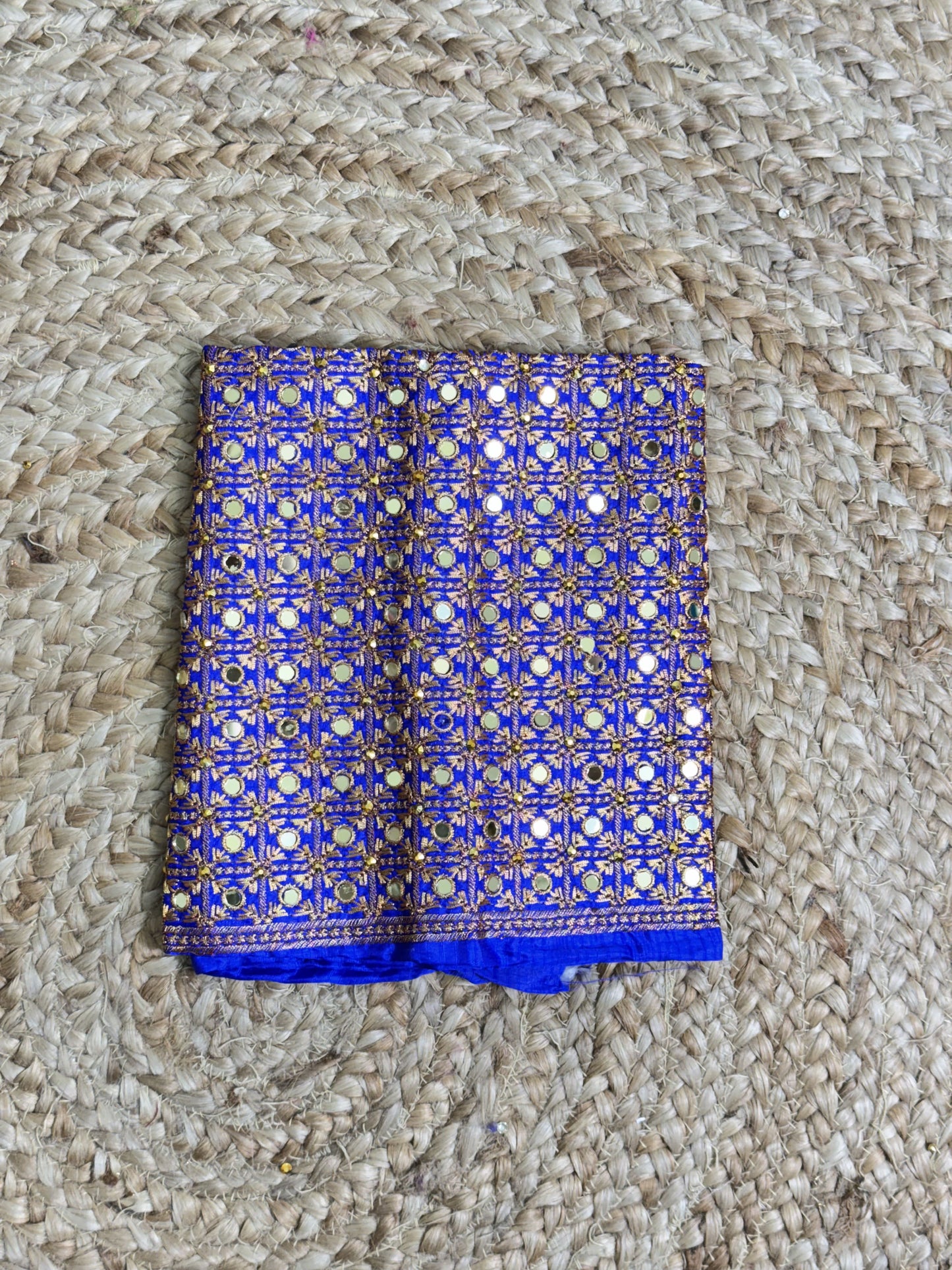 Royal Blue Machine Work Blouse