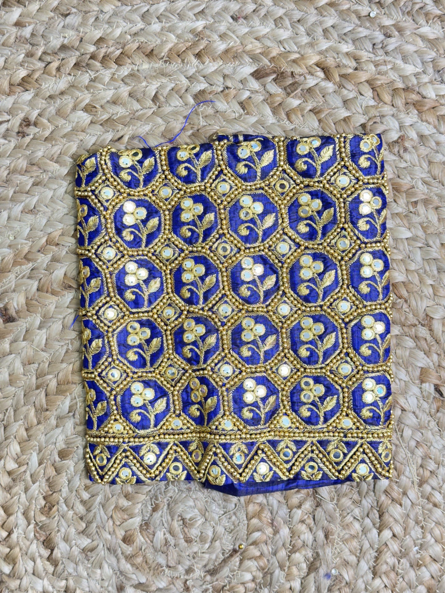 Navi Blue Machine Work Blouse
