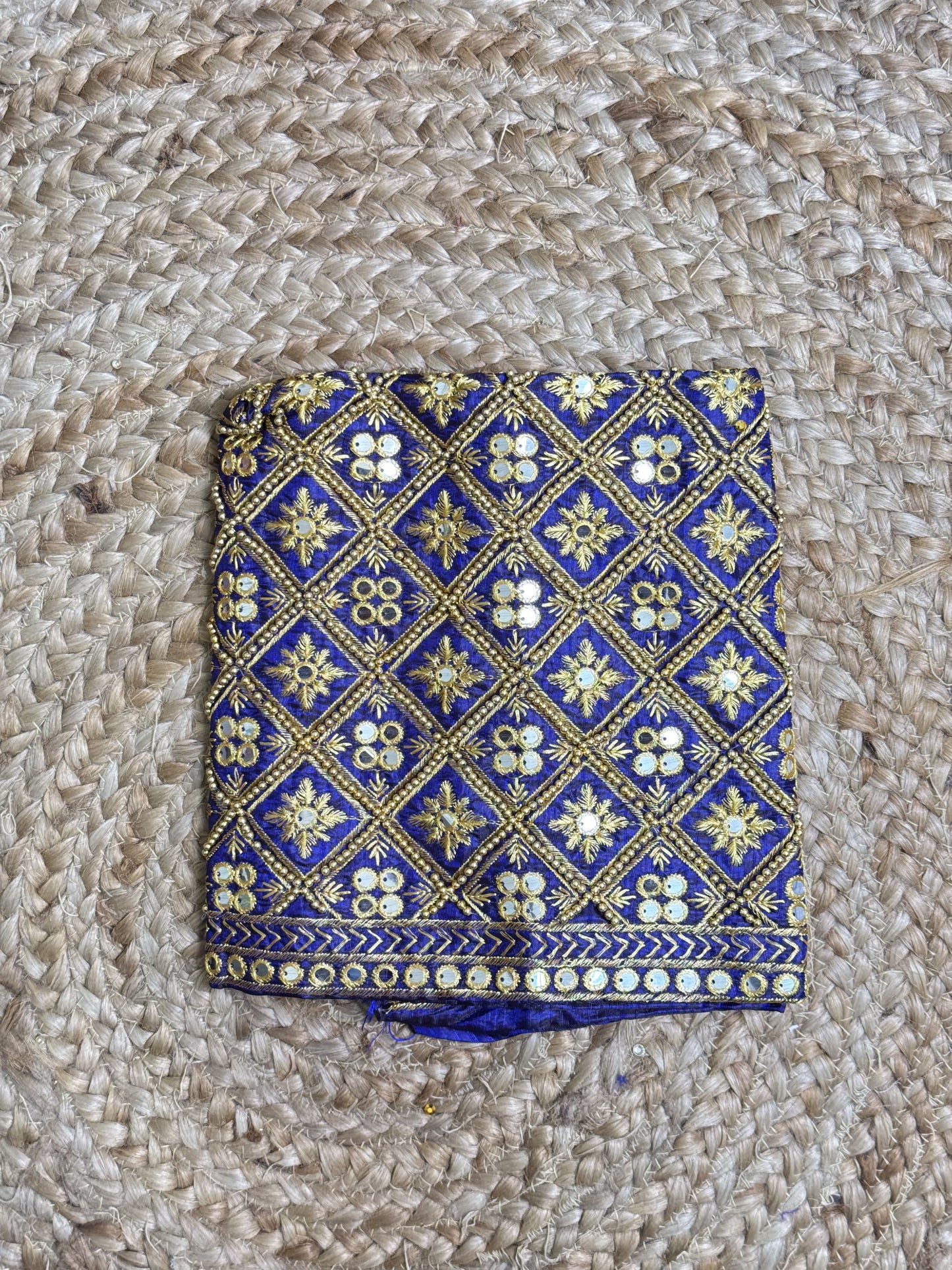 Navi Blue Machine Work Blouse