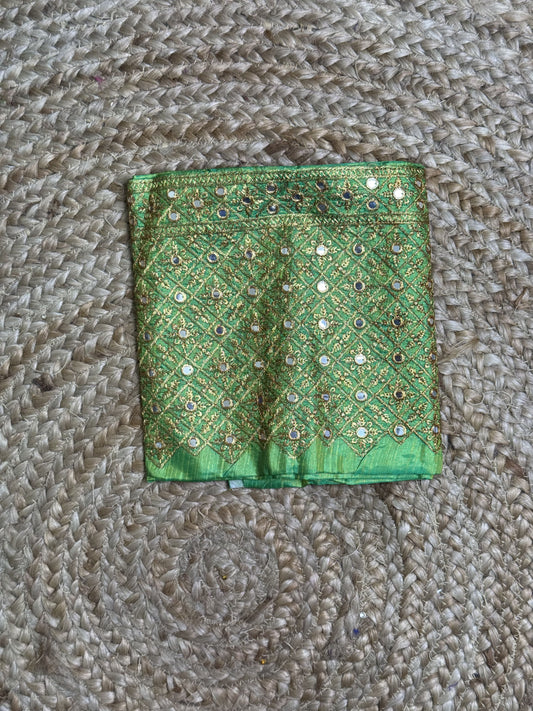 Light Green Machine Work Blouse