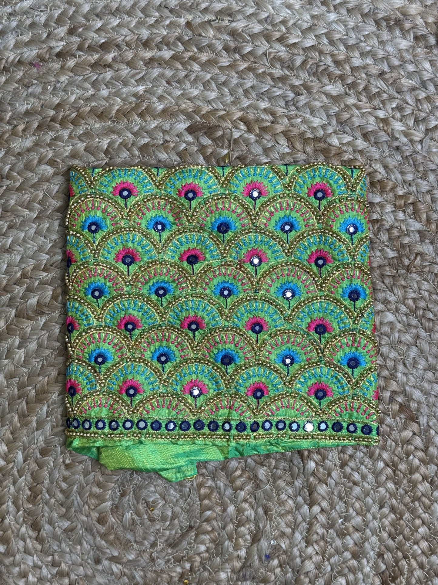 Light Green Machine Work Blouse
