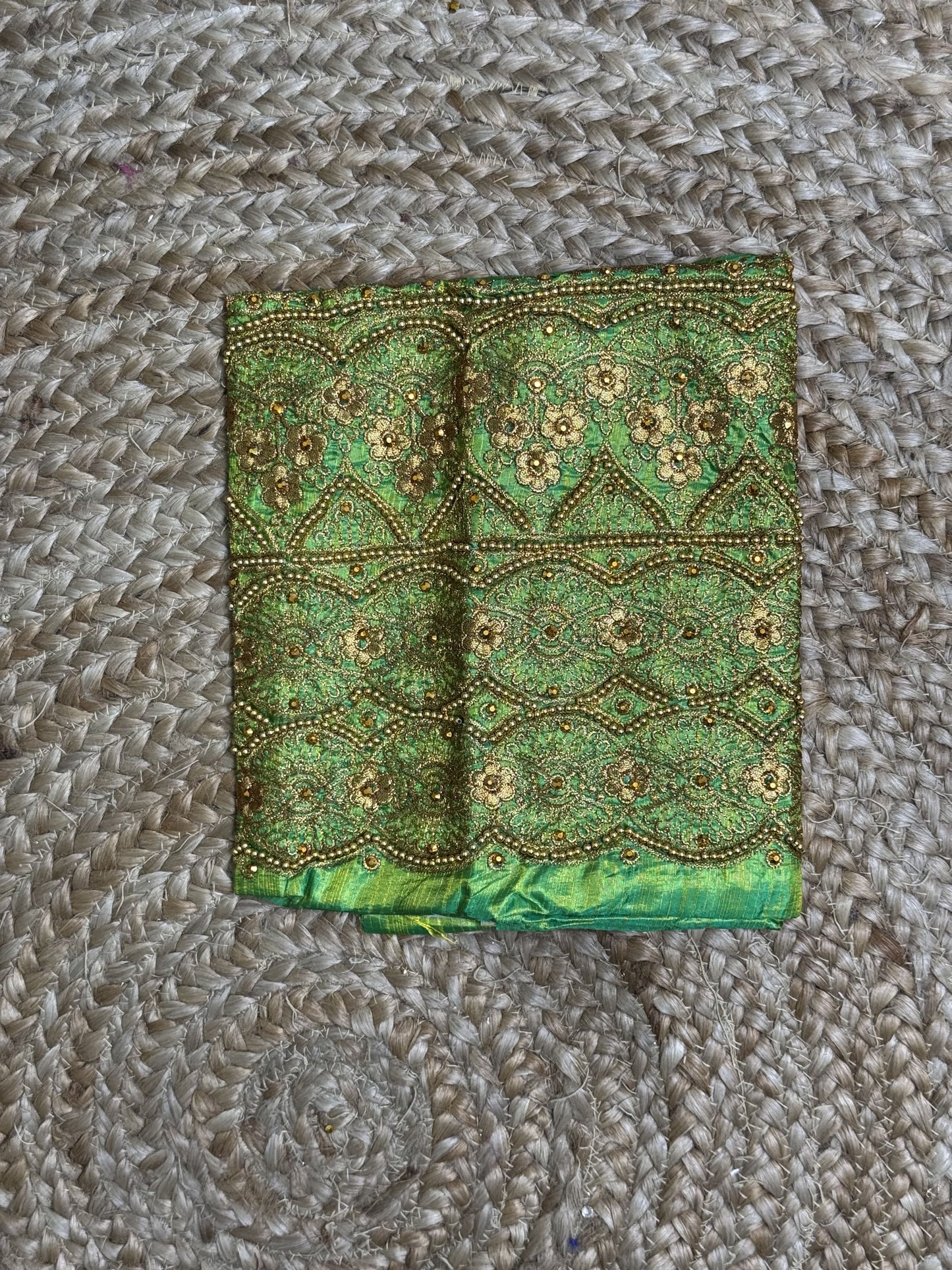 Light Green Machine Work Blouse