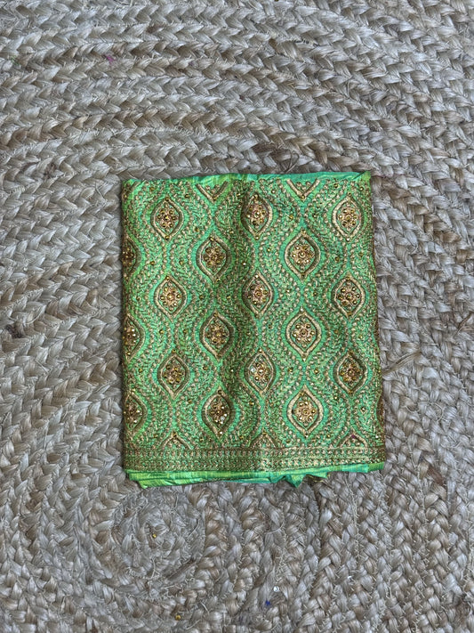 Light Green Machine Work Blouse