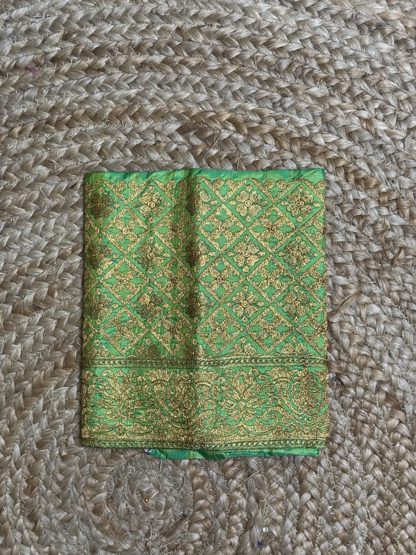 Light Green Machine Work Blouse