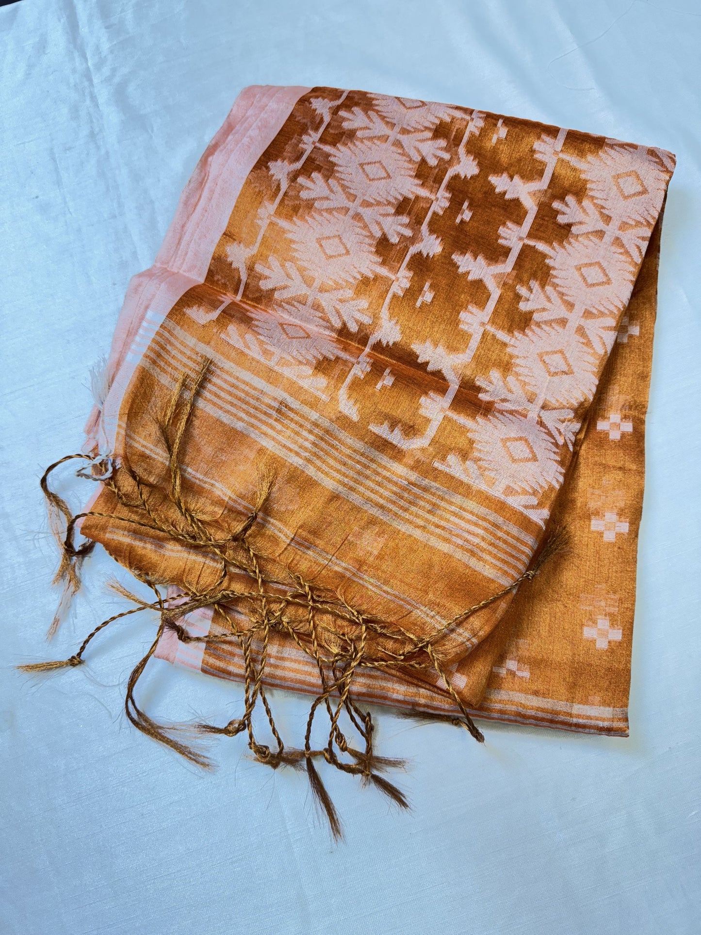 Orange Tissue Saree