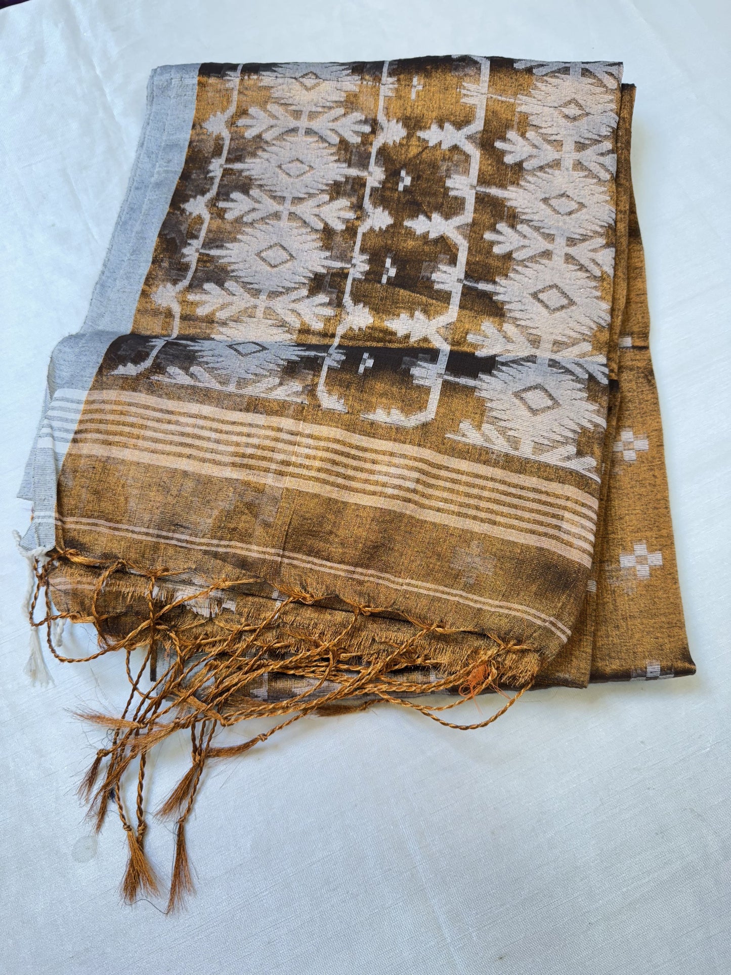 Copper Tissue Saree