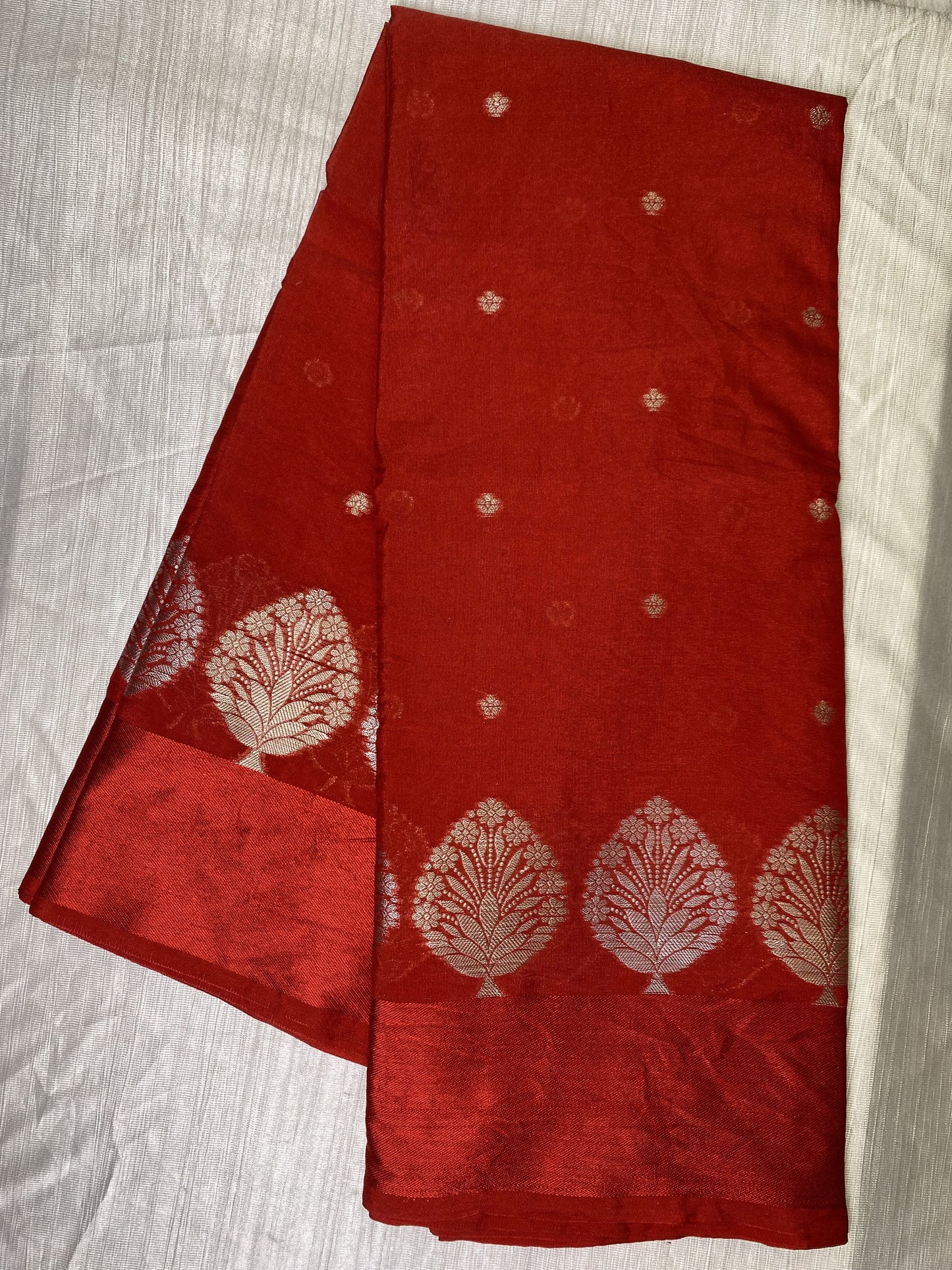 Red Mashru Silk Saree