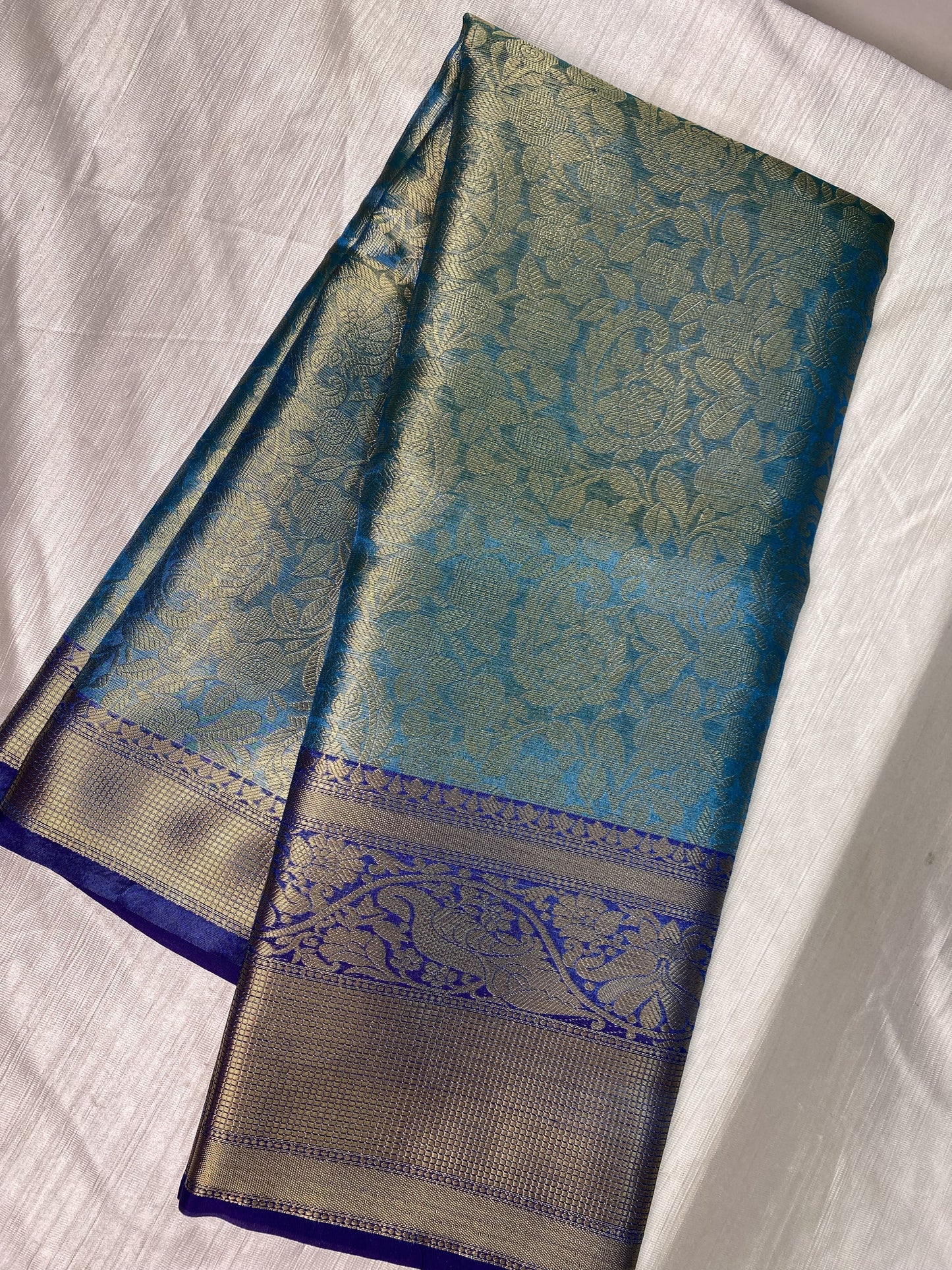 Rama Blue Tissue Saree