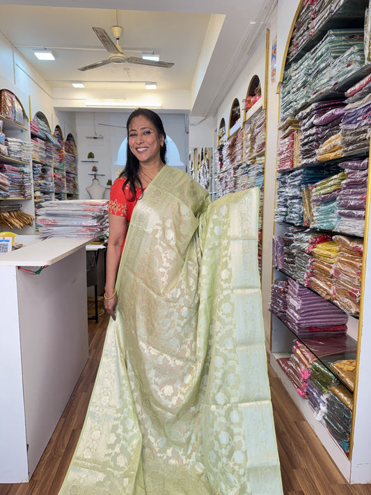 Light Green Warm Silk Saree