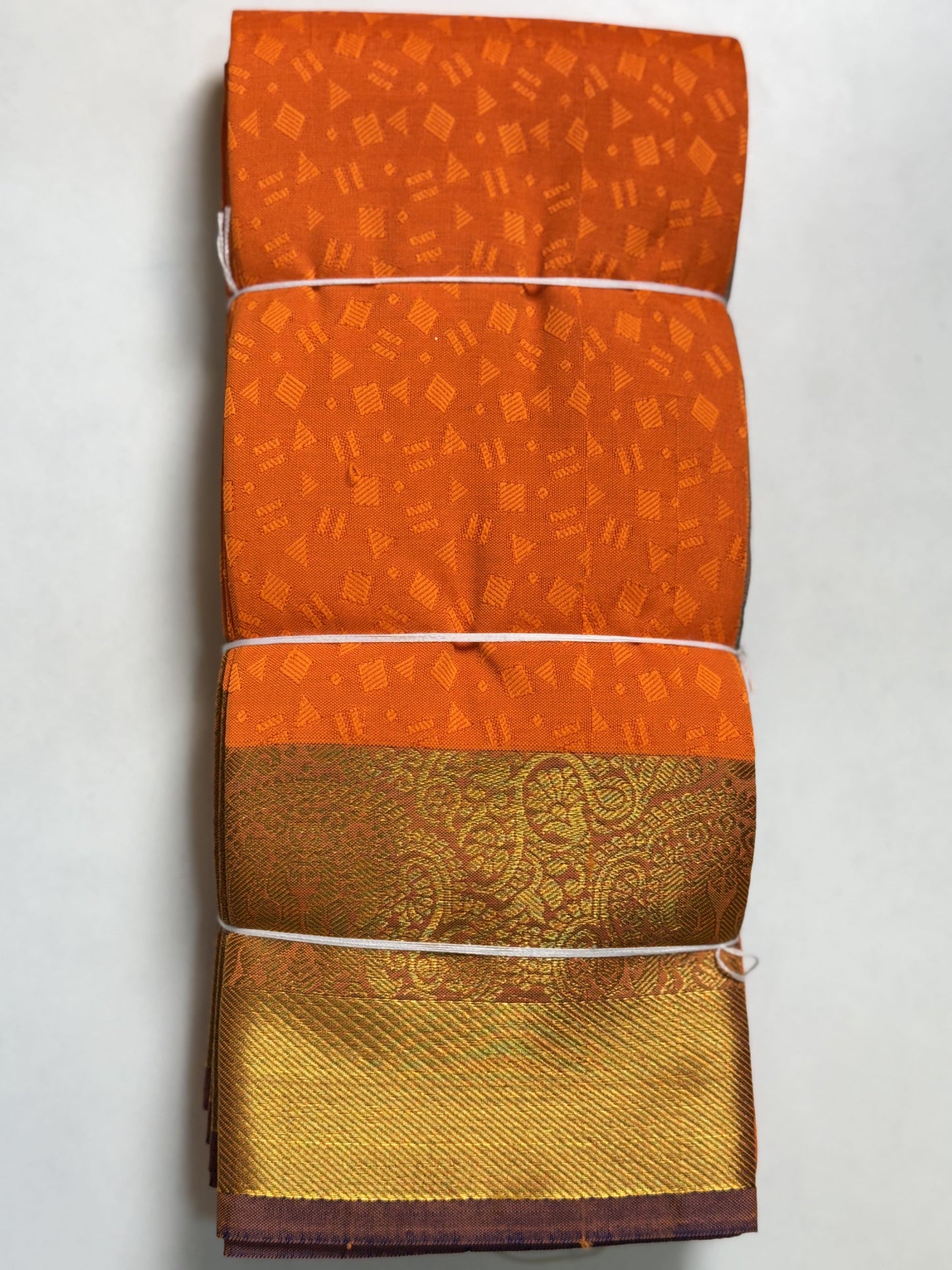 Orange Semi Silk Saree
