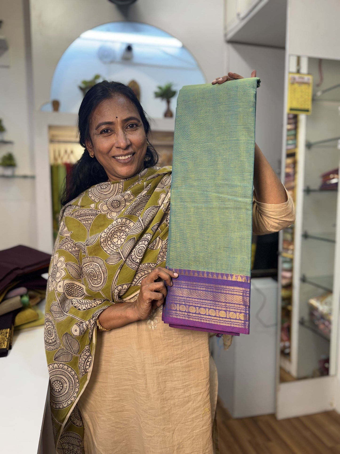 SeaGreen Chettinad Cotton