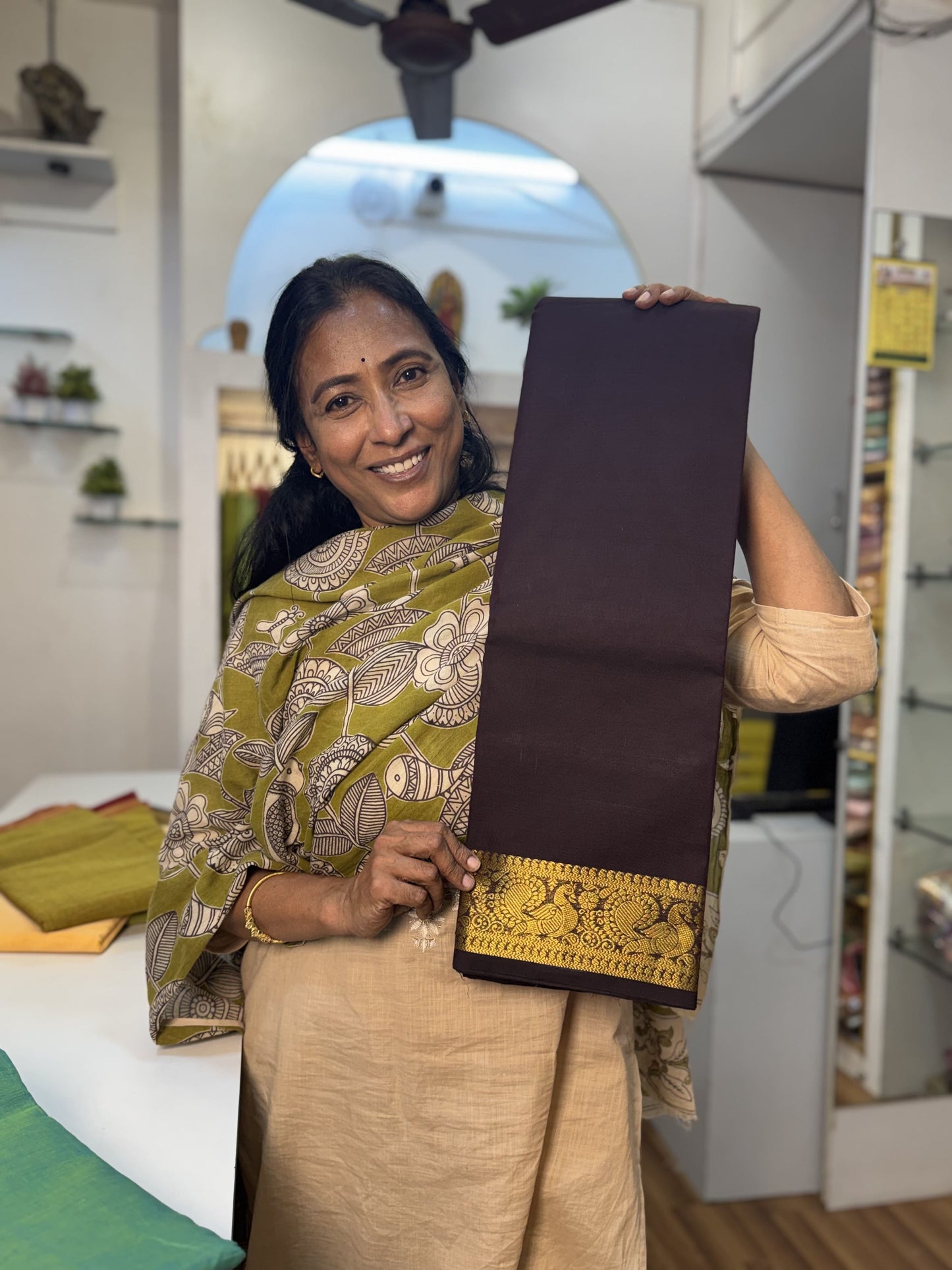 Brown Chettinad Cotton
