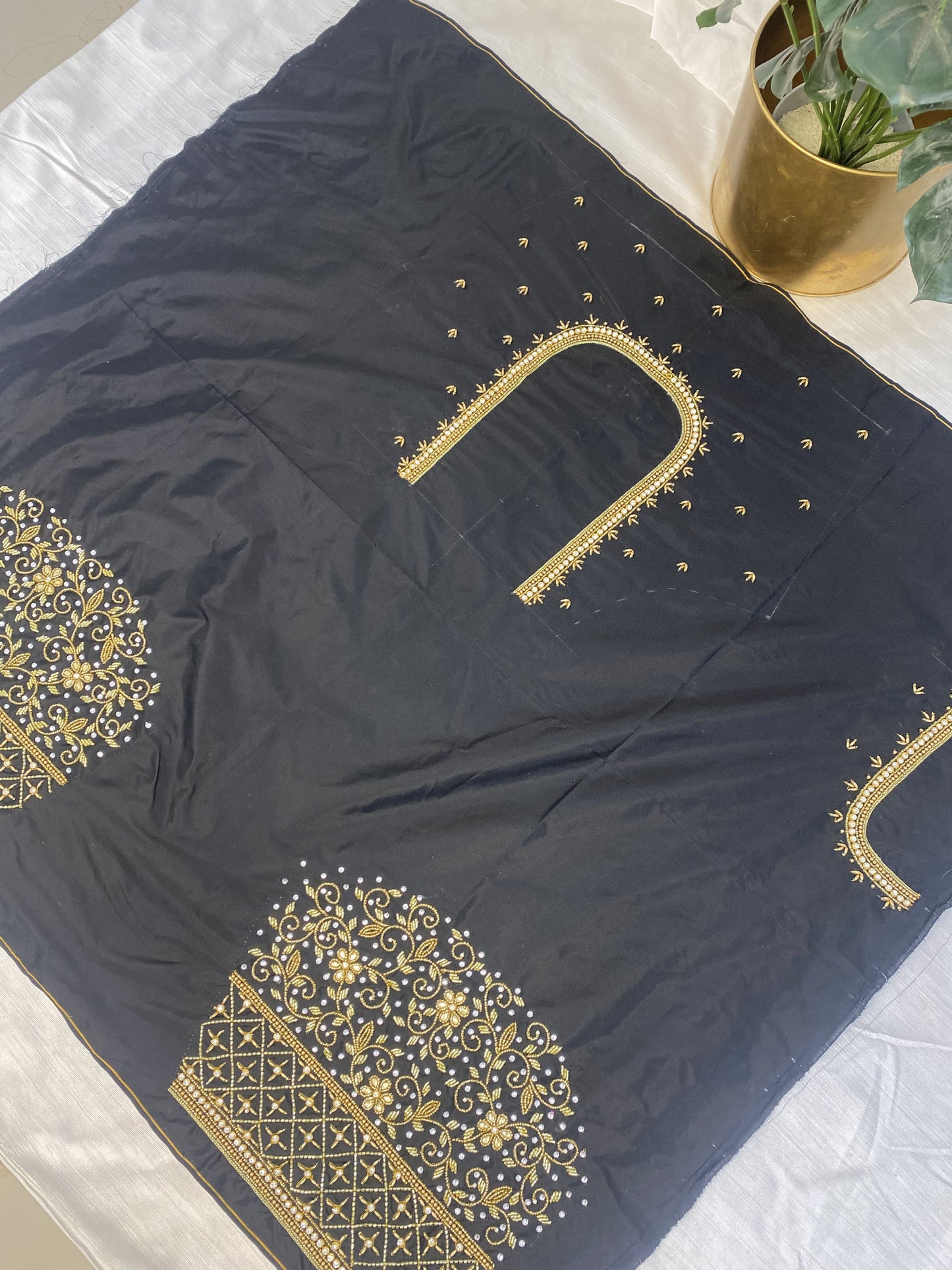 Black Hand Work Blouse