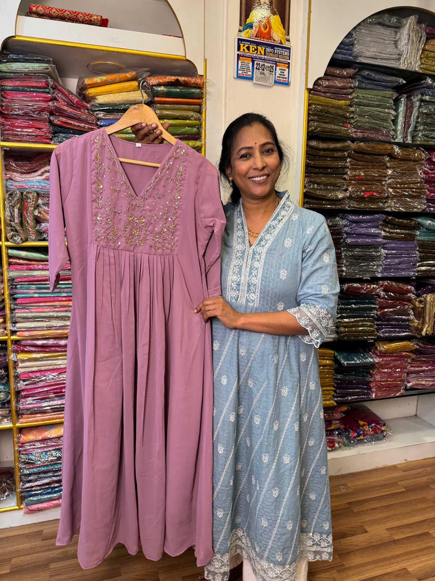 Pastel Pink Ready to wear Kurthi