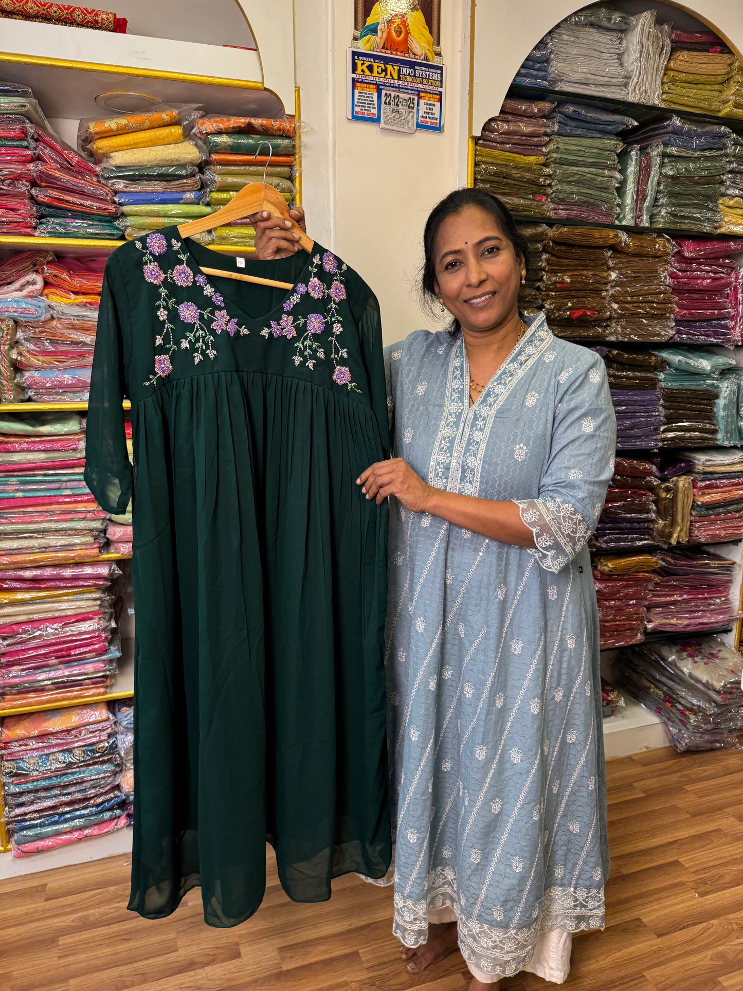 Bottle Green Ready to wear Kurthi