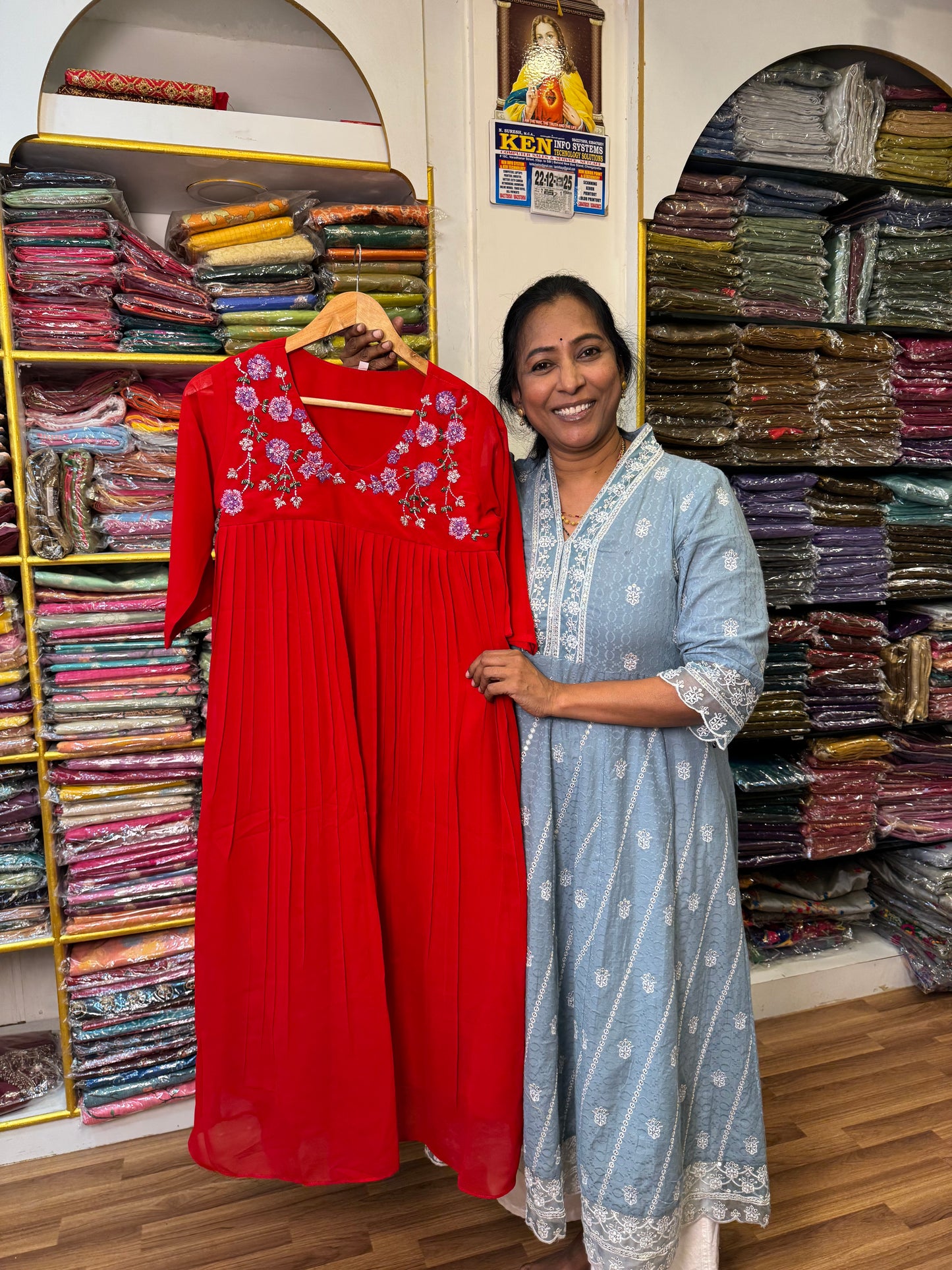 Red Ready to wear Kurthi