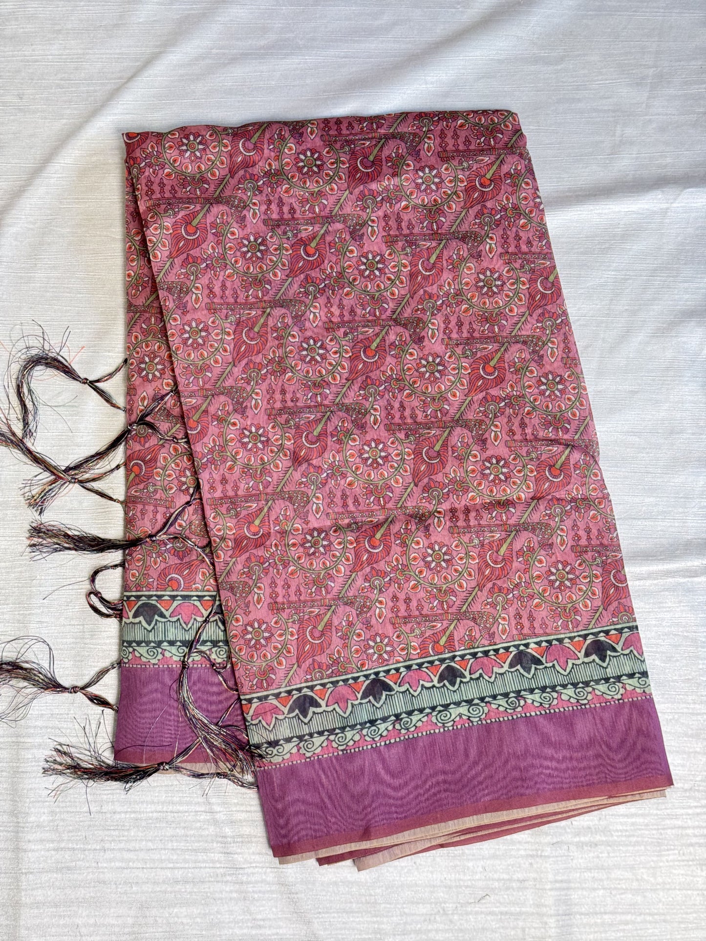 Pink Chanderi Saree