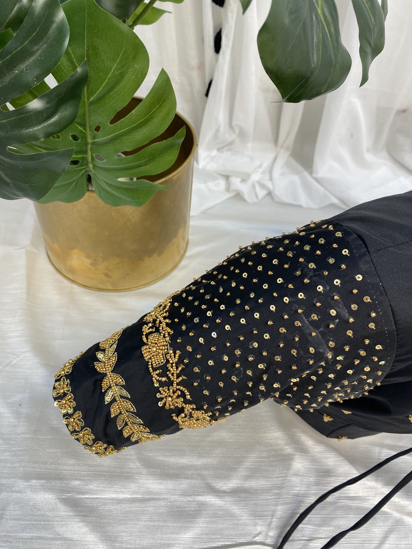 Black Ready to Wear Hand Work Blouse