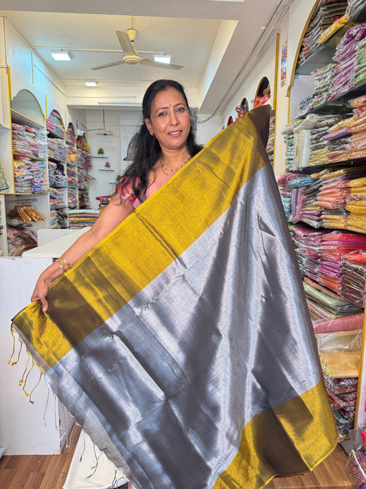 Grey Tissue Poly Silk