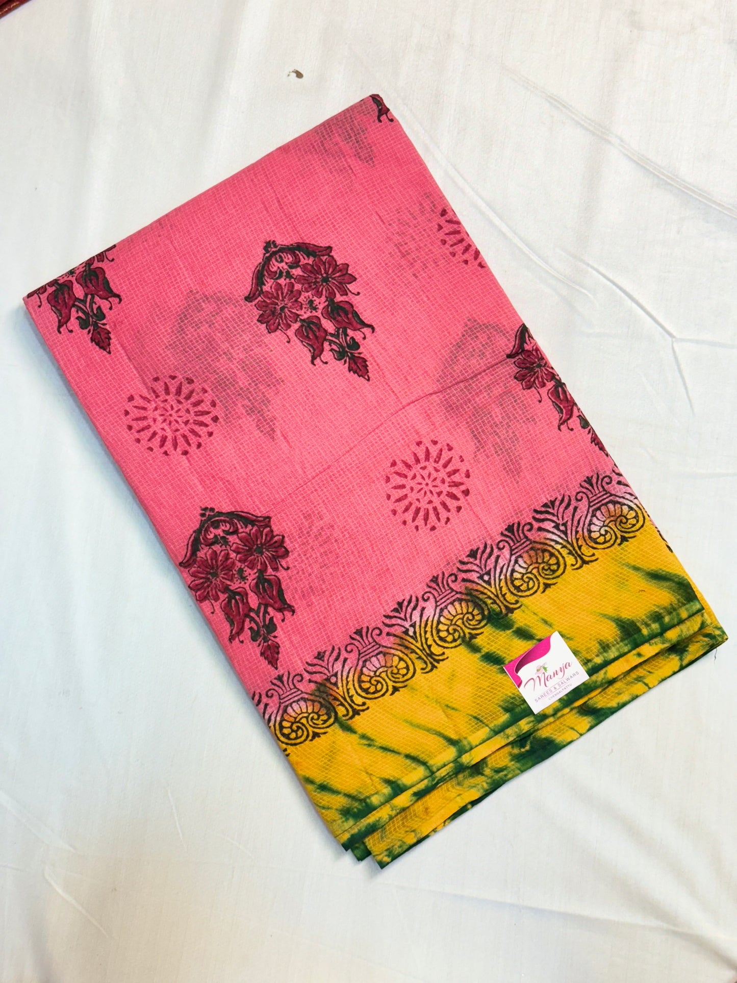 Pink Pure Cotton Saree