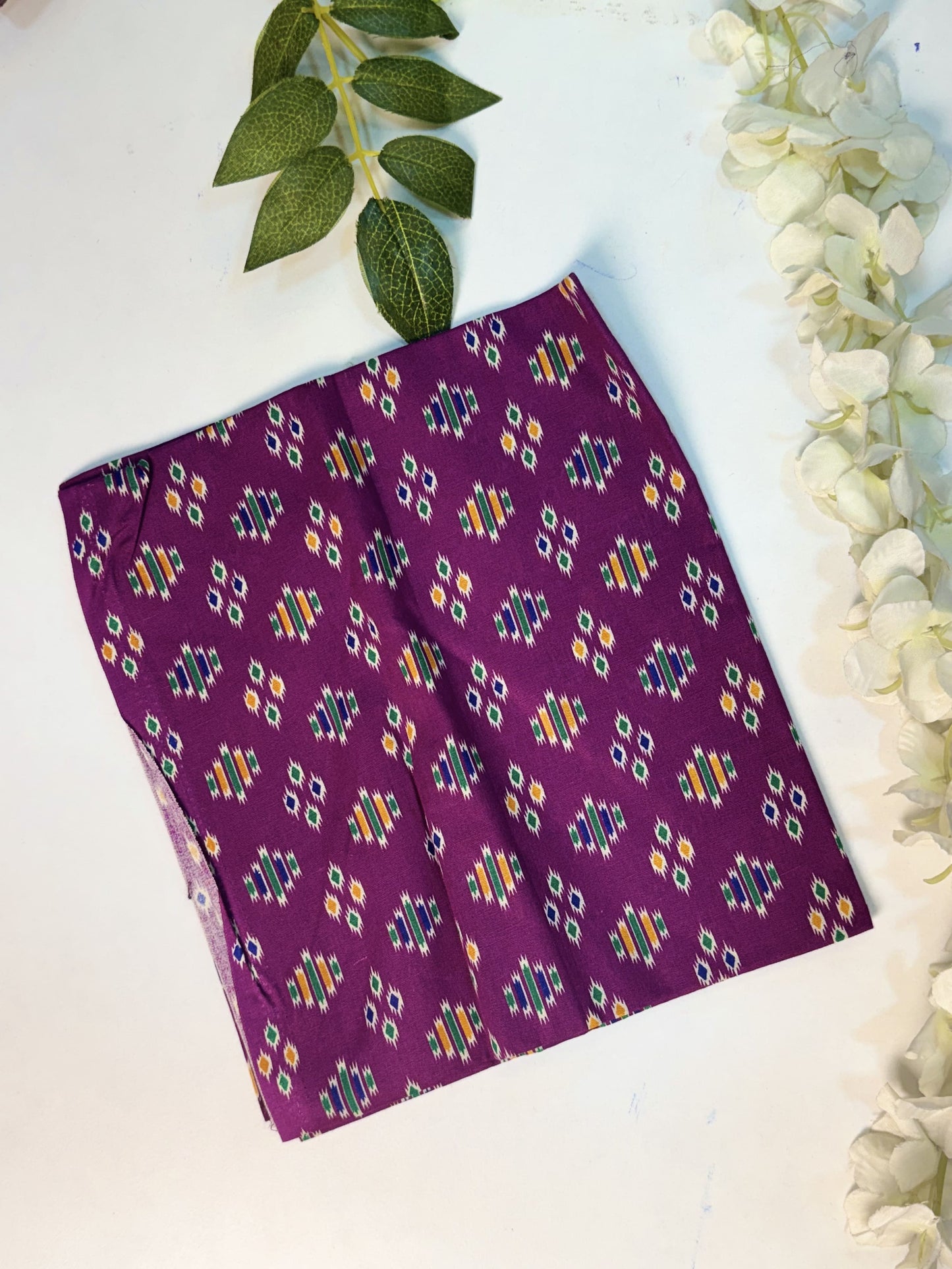 Violet Printed Cotton Blouse