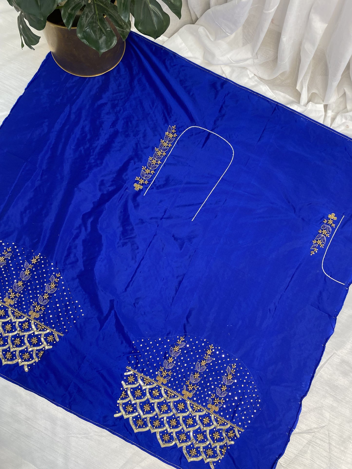Blue Hand Work Blouse
