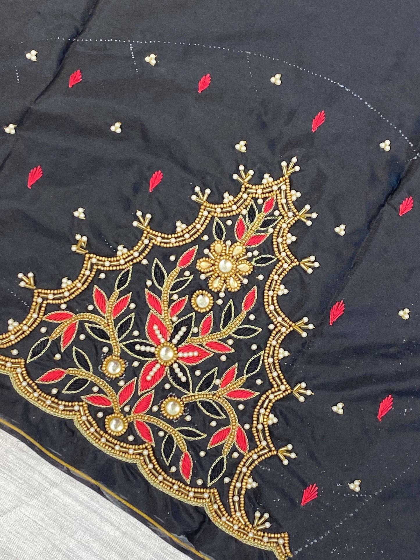 Black Hand Work Blouse