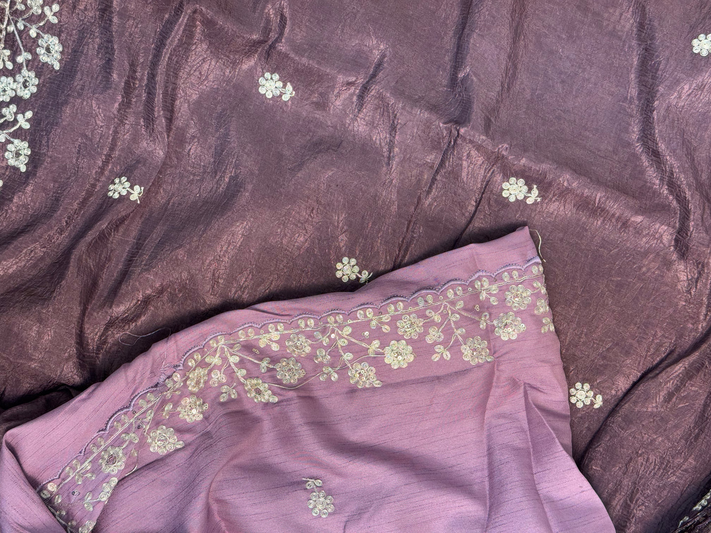 Purple Mauve Shade Designer Saree