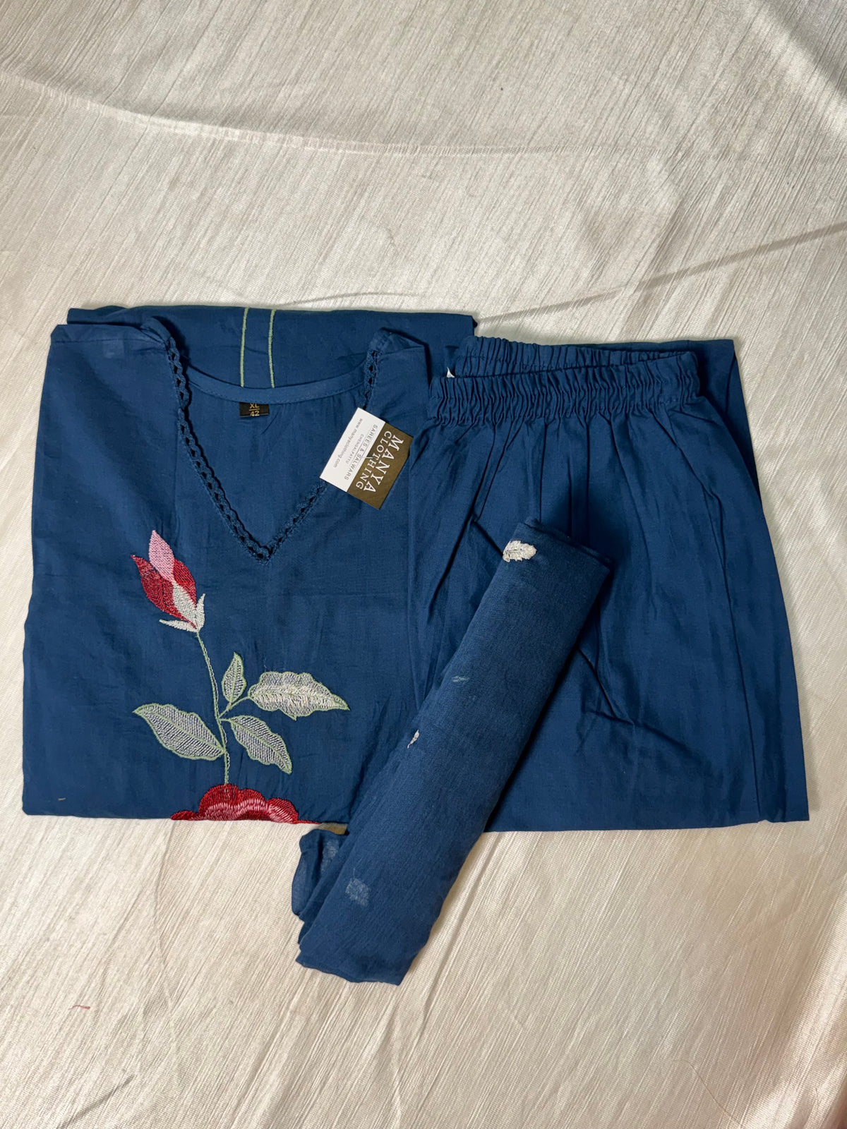 Navy Blue Kurti Set