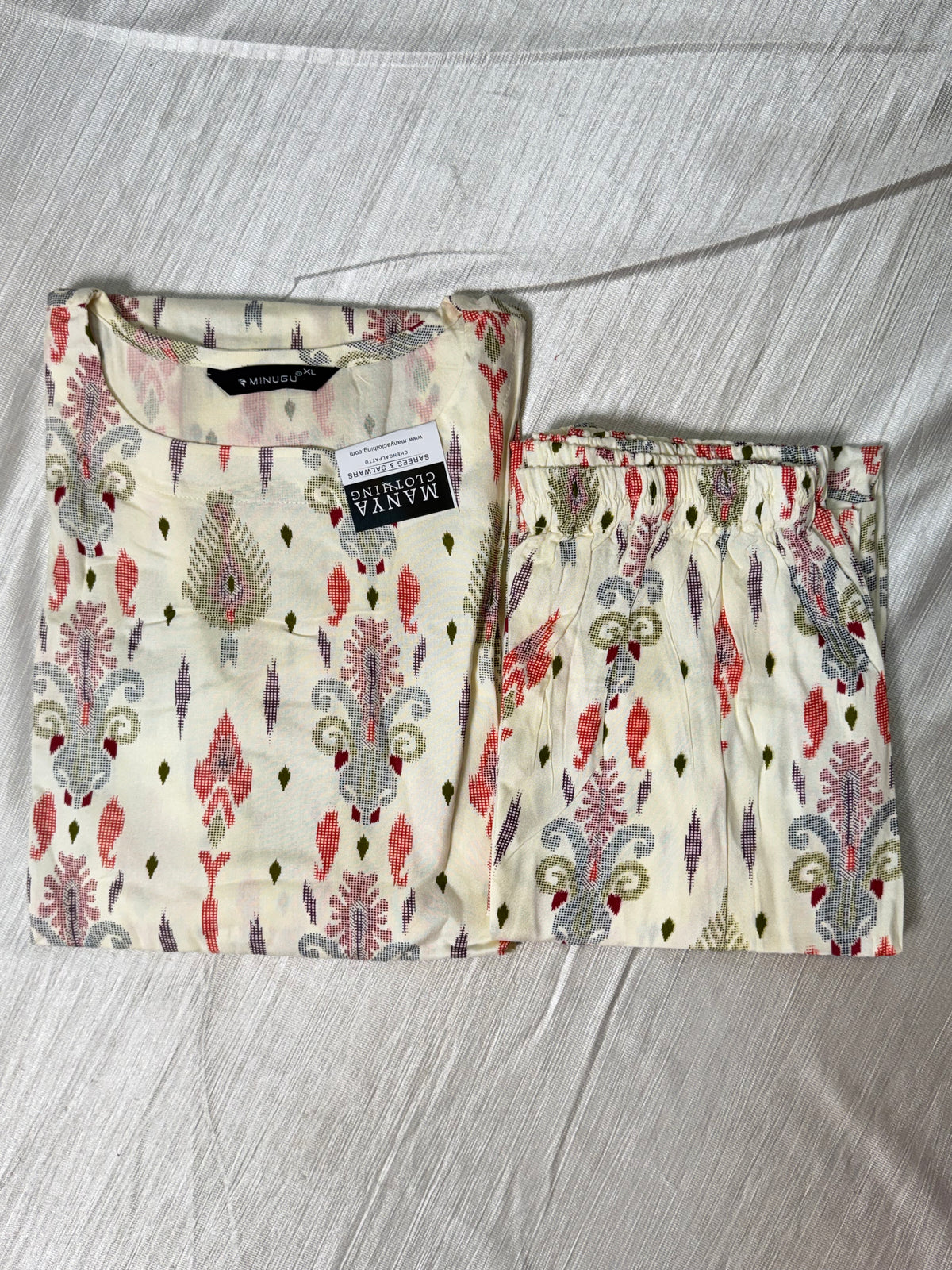 Half white Co-ord Set