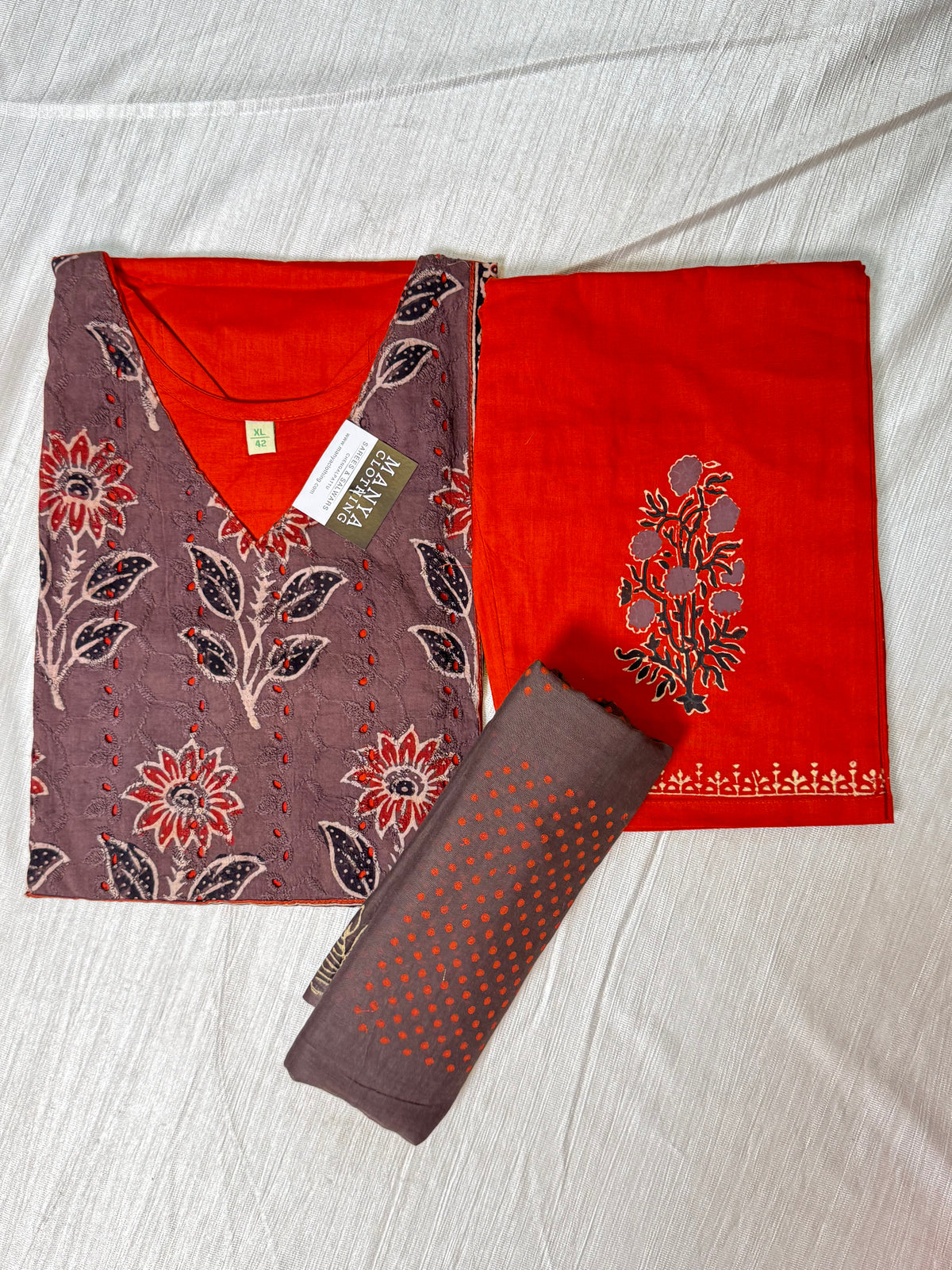 Brown Kurti Set